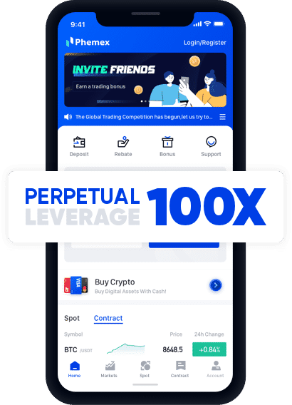 Trade Bitcoin futures with Phemex Mobile app